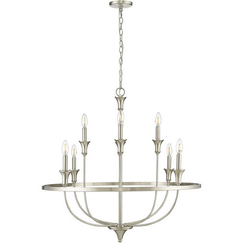 Emery 8 Light 33.5 inch Brushed Nickel Chandelier Ceiling Light